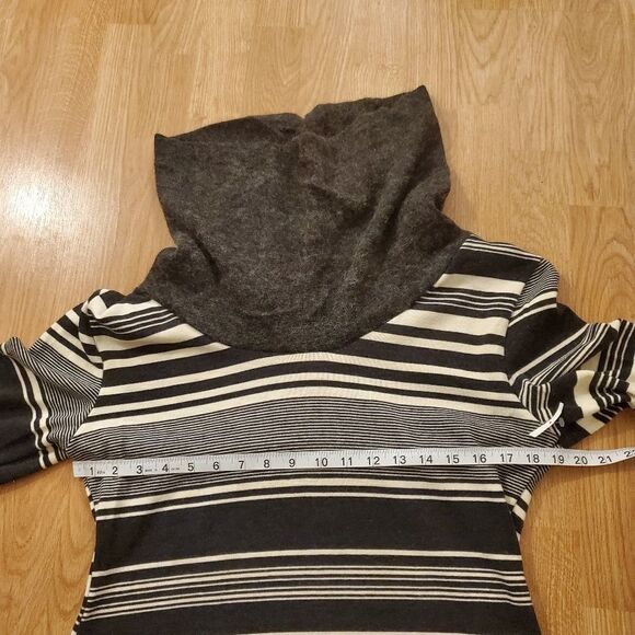 Papillon Cowl Neck Striped Sweater Dress sz XL - Picture 7 of 12